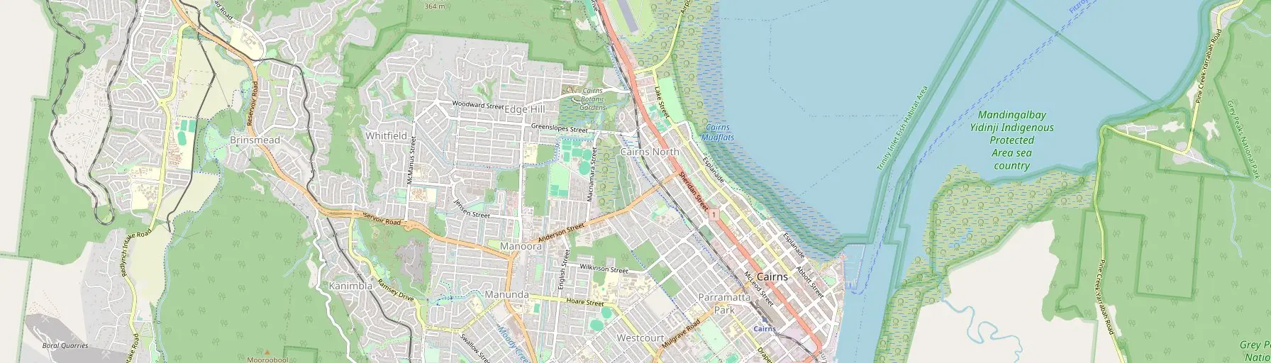 Map showing Sohma House in Manunda, Cairns